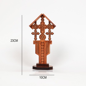 Troita lemn cu motive traditionale - 23 cm x 10 cm