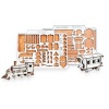 Puzzle Set Locomotiva si Vagon - 13 cm + 13 cm