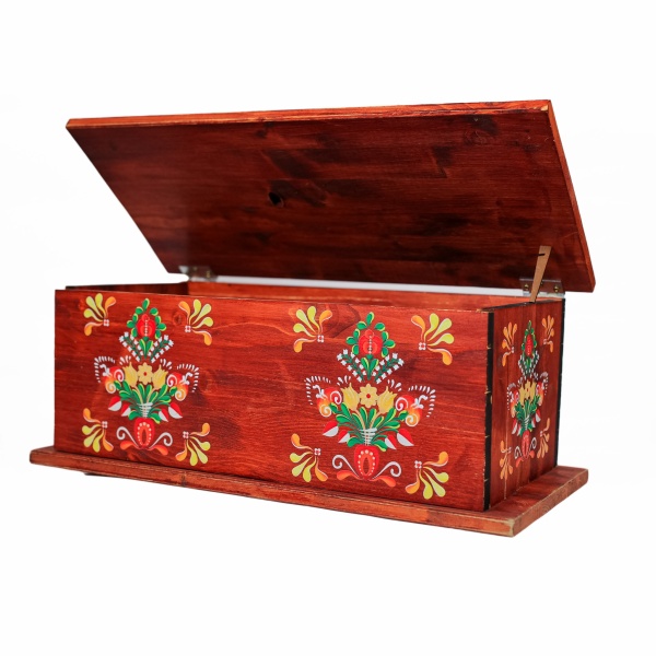 Ladă de zestre din lemn - 60 cm x 30 cm x 24 cm