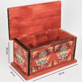 Ladă de zestre din lemn - 40 cm x 20 cm x 20 cm