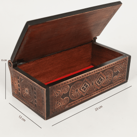 Cutie de bijuterii din lemn - 23 cm x 12 cm x 6 cm