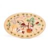 Tocator Oval din lemn - design pitoresc din Bucovina - 22 cm x 14 cm