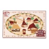 Tocator Oval din lemn - Mănăstiri și case din Bucovina - 22 cm x 14 cm