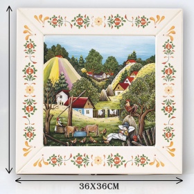 Tablou cu peisaj pitoresc de vara (decorat pe sticla)