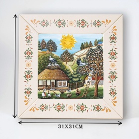 Tablou cu peisaj de primavara (decorat pe sticla)