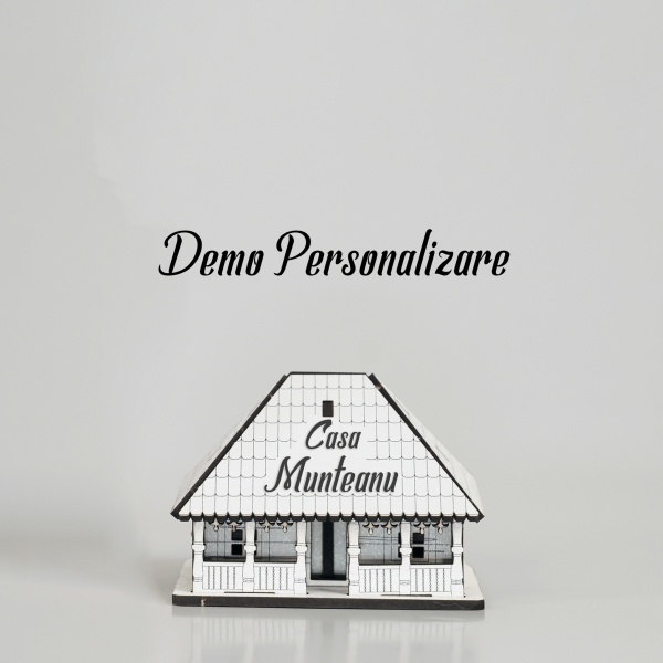 Casa Lemn 3D Personalizabila cu Text