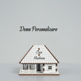 Casa Lemn 3D- 8 cm Personalizabila
