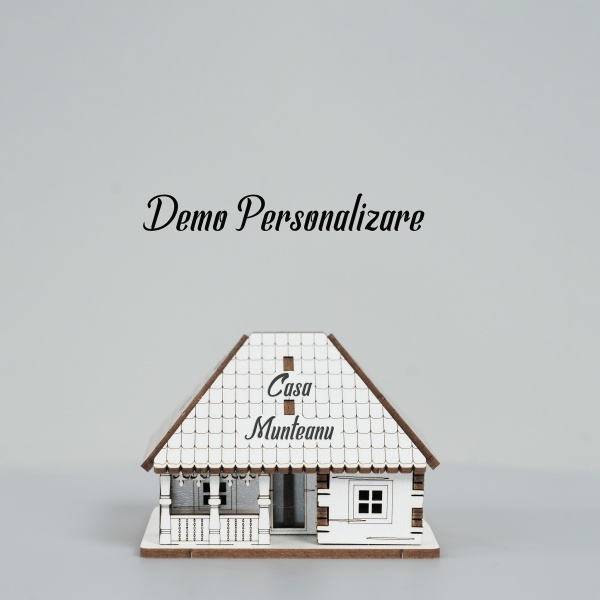 Casa Lemn 3D- 8 cm Personalizabila