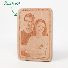 Tablou Gravat pe Lemn - Personalizabil 22 cm x 14 cm