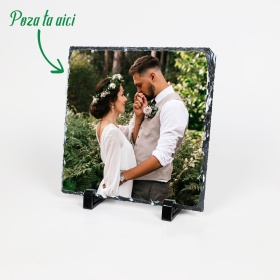 Tablou printat pe Piatra - Personalizabil - 19 cm x 19 cm