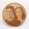 Tablou Rotund Gravat pe Lemn - Personalizabil 34 cm