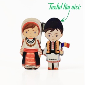 Magnet cuplu tinerei din bucovina - Personalizabil