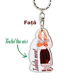 Breloc țărăncuță blondă - Personalizabil