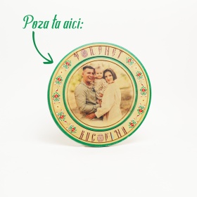 Farfurie de decor din lemn Personalizabila cu poza -b20 cm