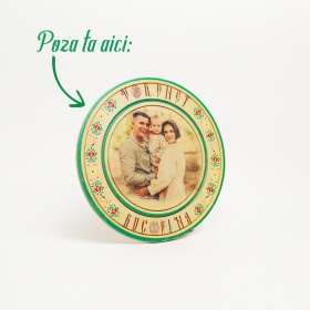Farfurie de decor din lemn Personalizabila cu poza -b20 cm