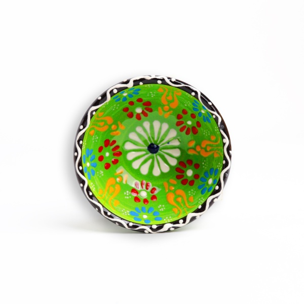 Castron din ceramica cu motive traditionale - 9 cm x 4 cm