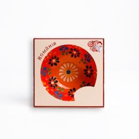 Castron din ceramica cu motive traditionale - 9 cm x 4 cm