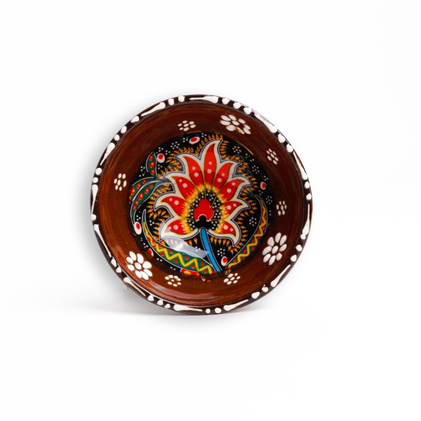 Castron din ceramica cu motive traditionale - 9 cm x 4 cm