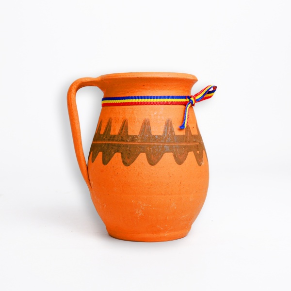 Ulcior din ceramica cu motive traditionale - 16 cm - 250 ml