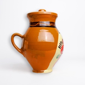 Cana din ceramica corund cu motive traditionale - 2L