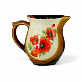 Carafa din ceramica decorata cu maci - 1L