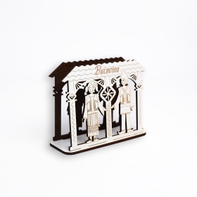 Suport pentru servetele din lemn gravat