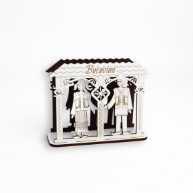 Suport pentru servetele din lemn gravat