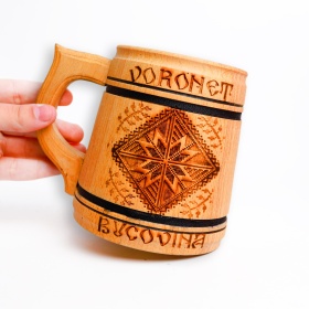 Halba din lemn Voronet Bucovina - 14 cm x 10,5 cm