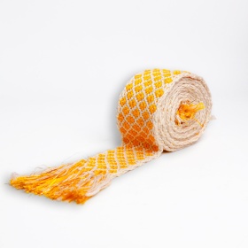 Brau traditional galben tesut lana 240x5CM