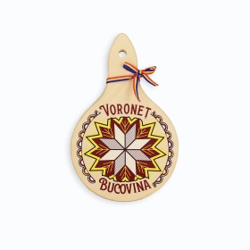 Tocator rotund din lemn - Voronet Bucovina - 20 cm x 12 cm