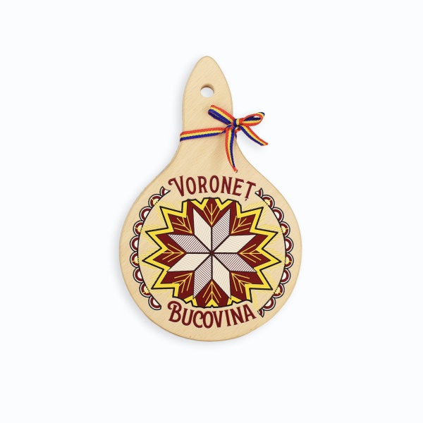Tocator rotund din lemn - Voronet Bucovina - 20 cm x 12 cm