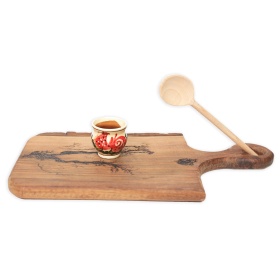 Tocator rustic din lemn - 40cm x 20cm