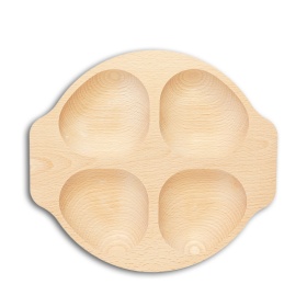 Platou rotund din lemn - 24 cm x 21,5 cm