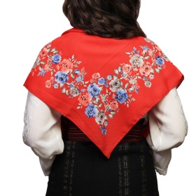 Batic/Esarfa cu franjuri - model floral