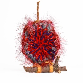 Bufnita crosetata 10 cm x 9 cm