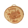 Ornament din lemn - casă Bucovina - 7,5 cm x 8,5 cm