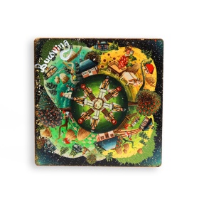 Magnet hora din Bucovina - 6cm x 6cm