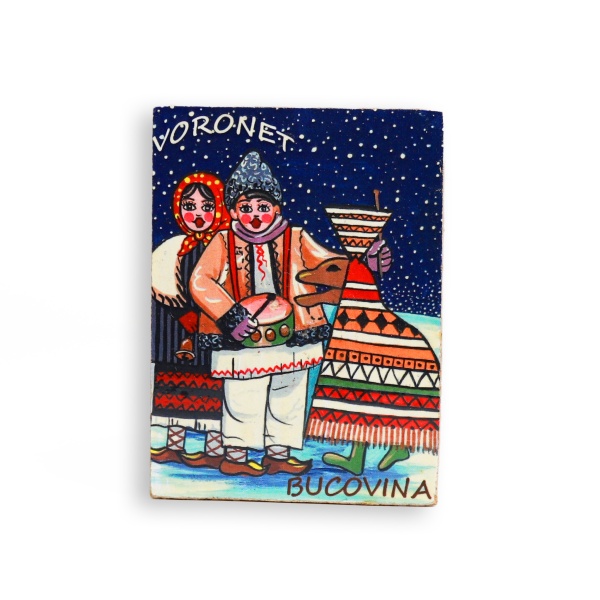 Magnet colindatori din Bucovina - 6cm x 8cm