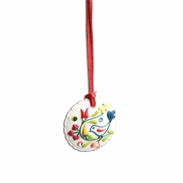 Colier ceramica pictat