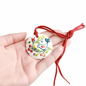 Colier ceramica pictat