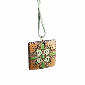 Colier din ceramica pictat