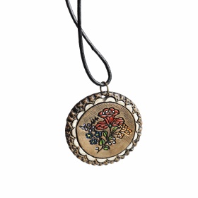 Colier din ceramica pictat