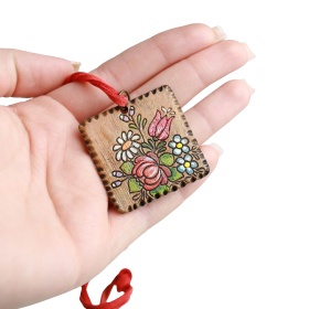 Colier din ceramica pictat