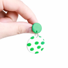 Cercei fimo cu trandafiri