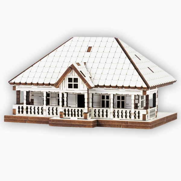 Casuta Lemn 3D- 12 cm