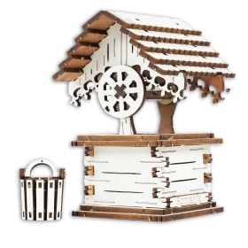 Fantana Lemn 3D - 10cm x 7 cm