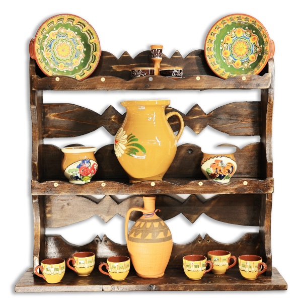 Blidar din lemn masiv maro - 64 cm x 71 cm