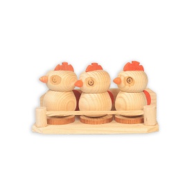 Set solniţa din lemn+suport