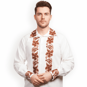 Ie tradițională românească pentru bărbați cusută cu mărgele - S