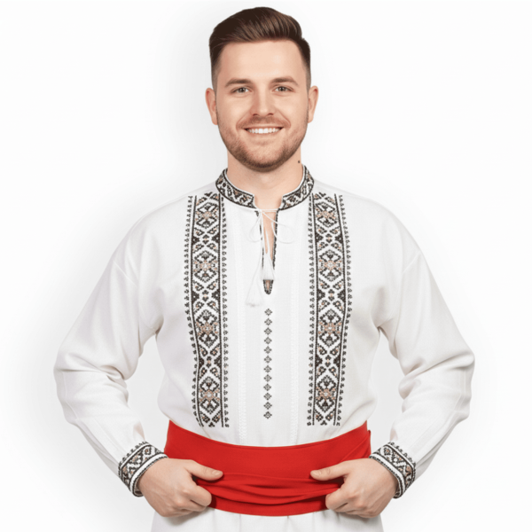 Camasa barbateasca verde traditionala